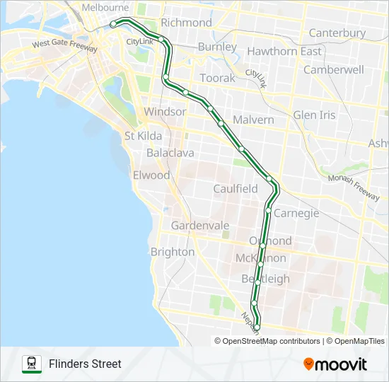 FRANKSTON Train Line Map