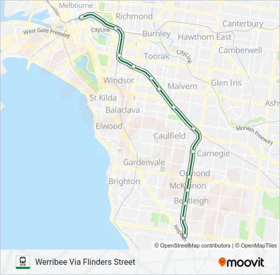 FRANKSTON Train Line Map