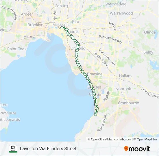 FRANKSTON Train Line Map