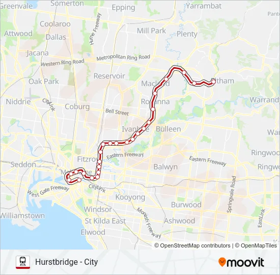 HURSTBRIDGE Train Line Map