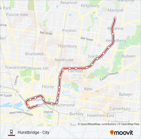 HURSTBRIDGE Train Line Map