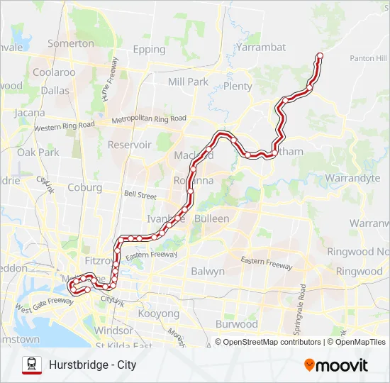 HURSTBRIDGE Train Line Map