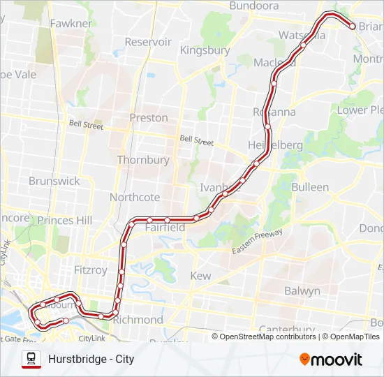HURSTBRIDGE Train Line Map