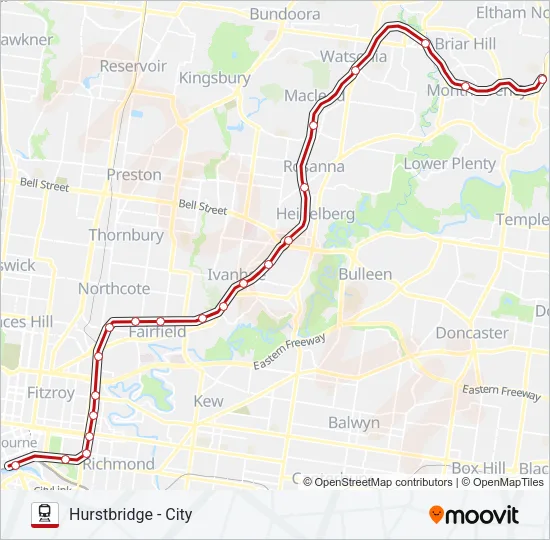 HURSTBRIDGE Train Line Map