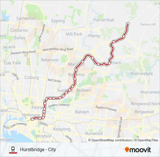 HURSTBRIDGE Train Line Map
