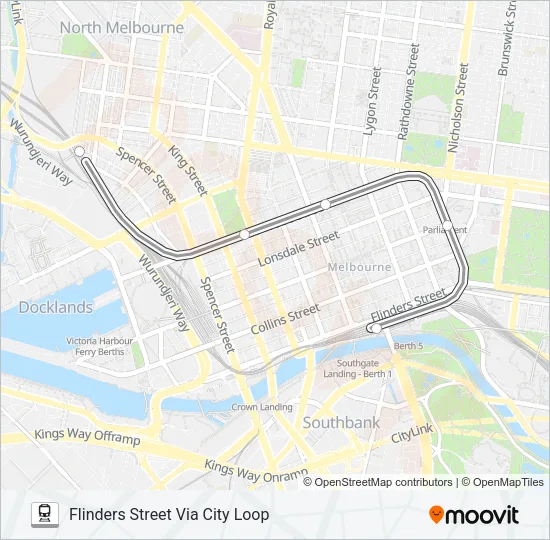 FLEMINGTON RACECOURSE Train Line Map