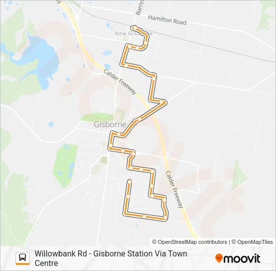 Mapa de 74 de autobús