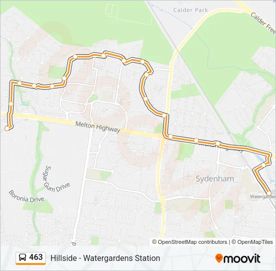 463 Bus Line Map