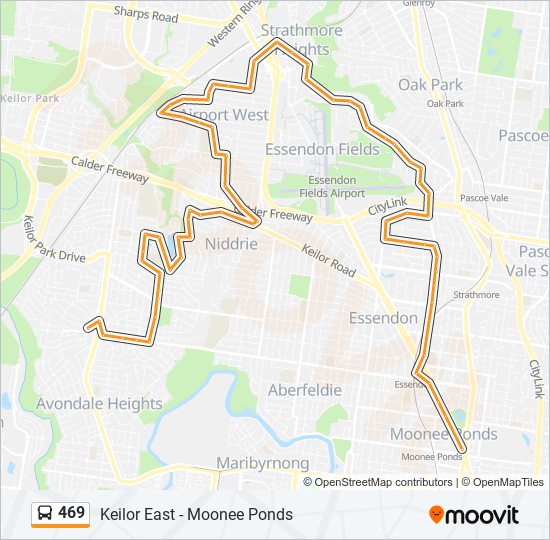 469 Route: Schedules, Stops & Maps - Keilor East (Updated)