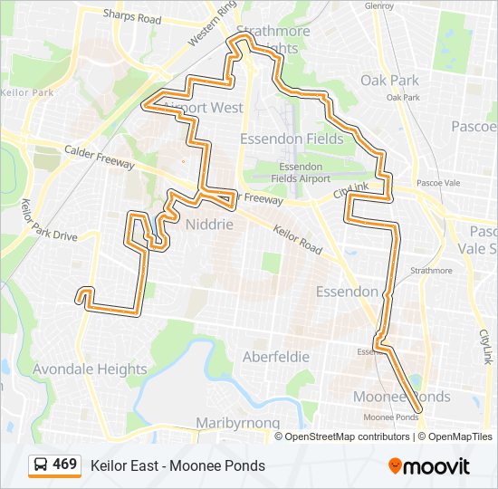 469 Route: Schedules, Stops & Maps - Keilor East (Updated)