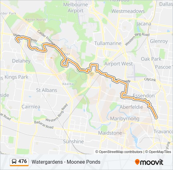 Mapa de 476 de autobús