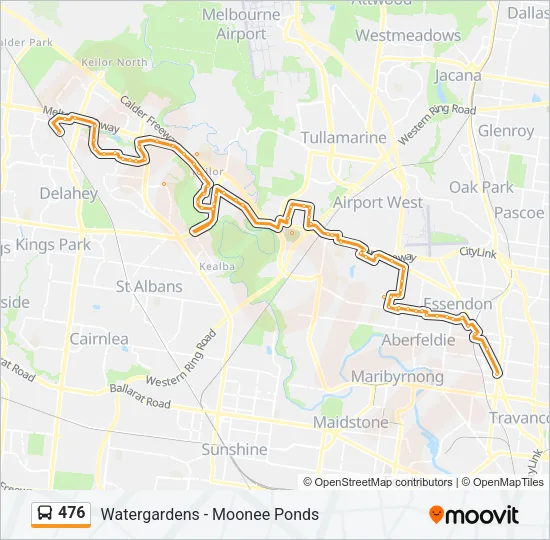 476 Bus Line Map