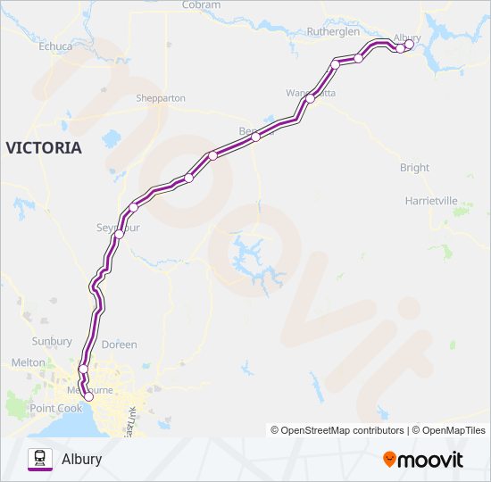 Albury Melbourne Via Seymour Route: Schedules, Stops & Maps - Albury ...