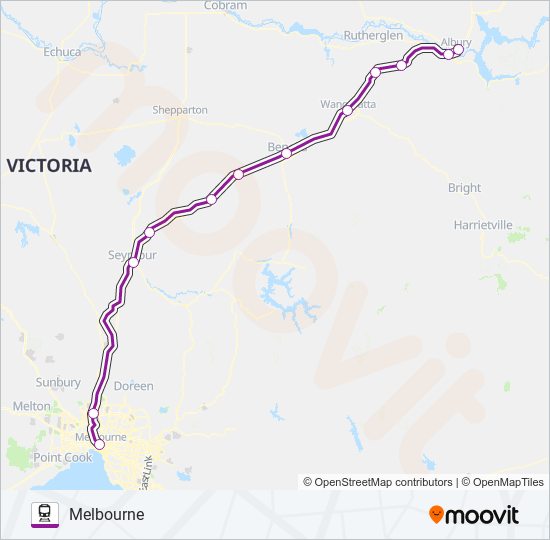 albury melbourne via seymour Route Schedules, Stops & Maps Melbourne (Updated) albury melbourne via seymour Route Schedules, Stops & Maps Melbourne (Updated)