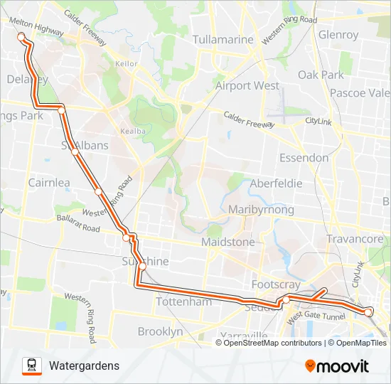 REPLACEMENT BUS Train Line Map