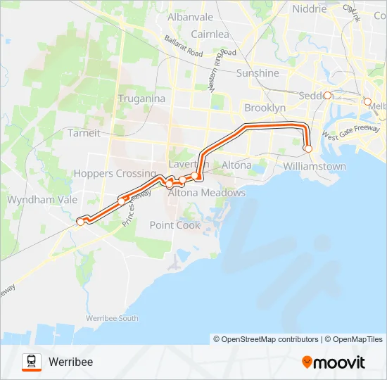 REPLACEMENT BUS Train Line Map