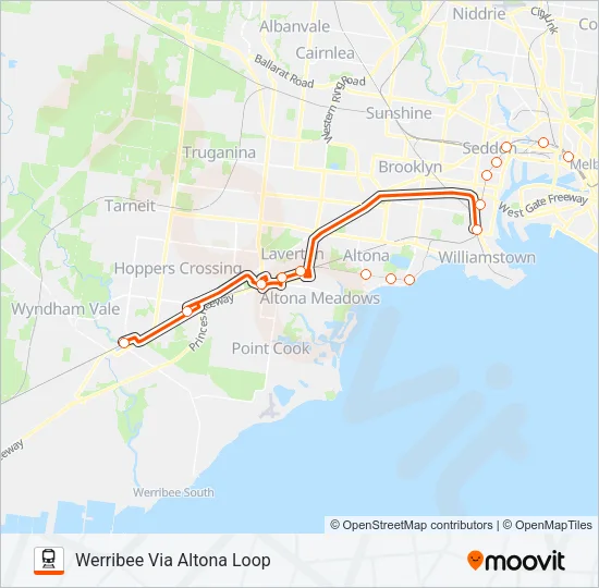 REPLACEMENT BUS Train Line Map