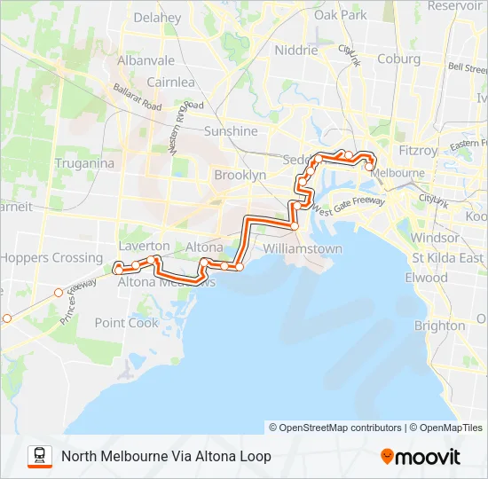REPLACEMENT BUS Train Line Map