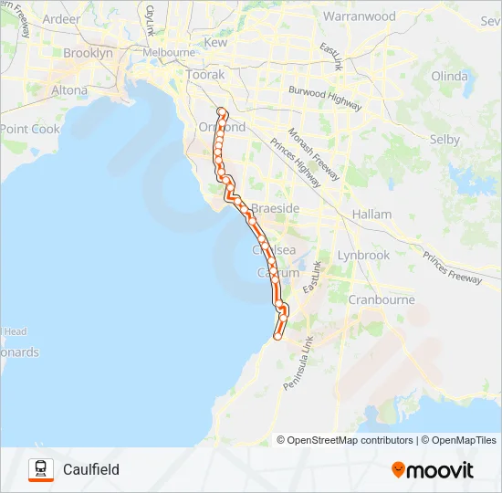 REPLACEMENT BUS Train Line Map