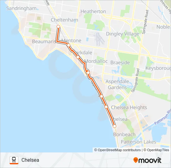 REPLACEMENT BUS Train Line Map