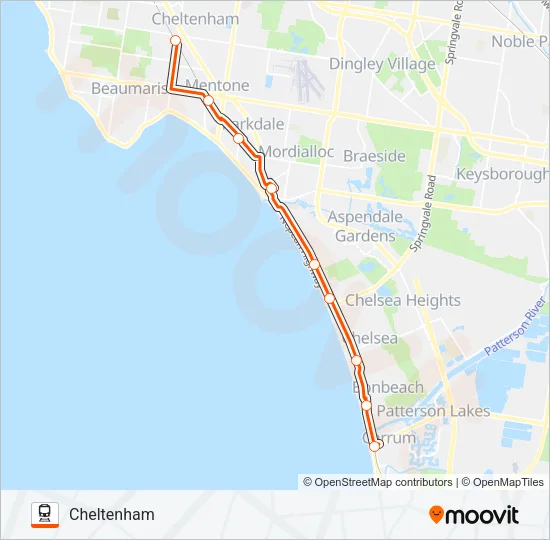 REPLACEMENT BUS Train Line Map