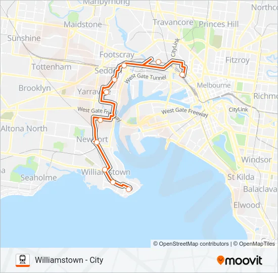 REPLACEMENT BUS Train Line Map