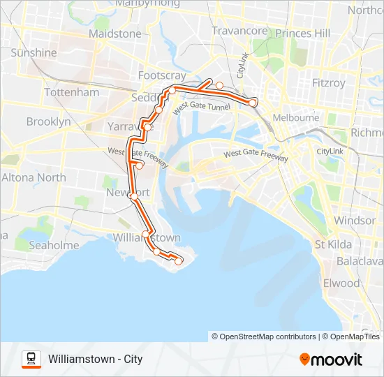 REPLACEMENT BUS Train Line Map