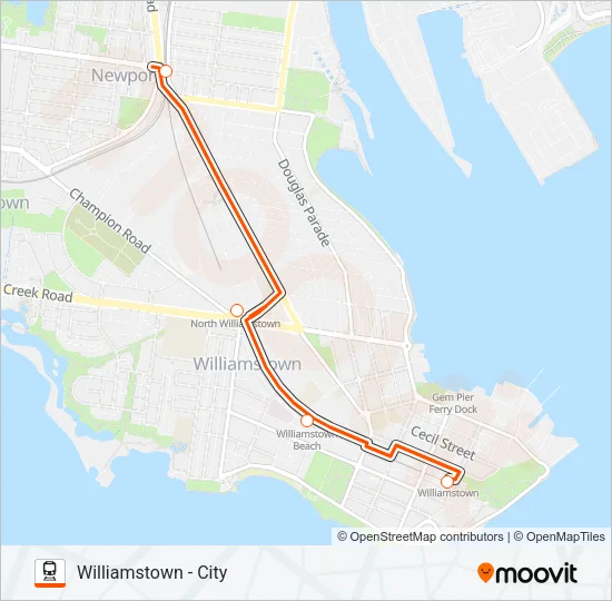 REPLACEMENT BUS Train Line Map
