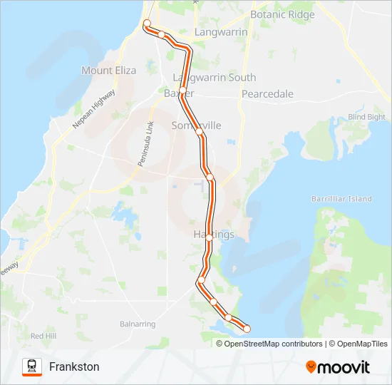 REPLACEMENT BUS Train Line Map