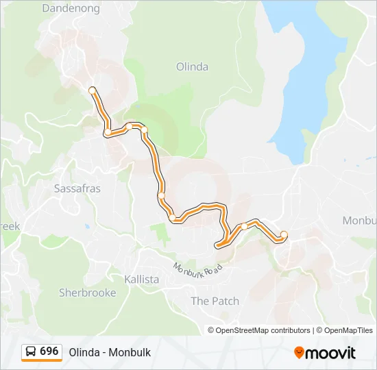 696 Bus Line Map