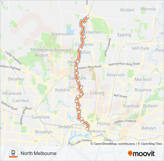 REPLACEMENT BUS Train Line Map