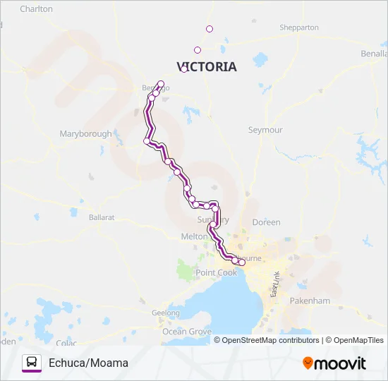 ECHUCA Bus Line Map