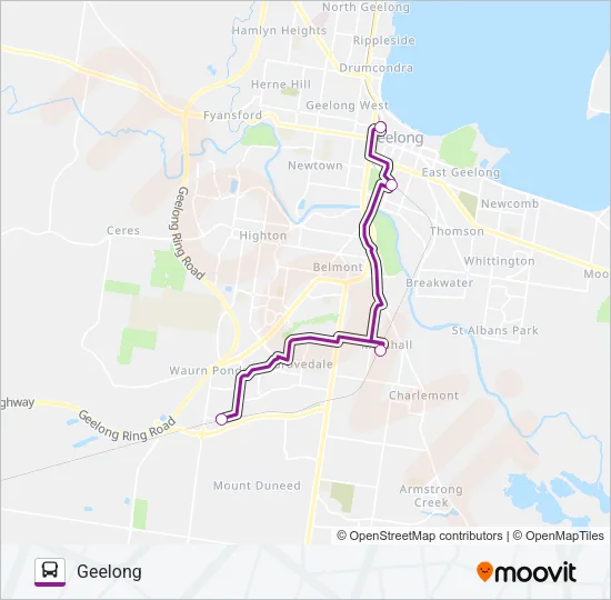 GEELONG Bus Line Map