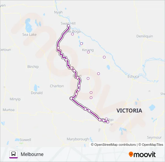 SWAN HILL Bus Line Map