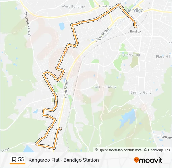 55 Bus Line Map
