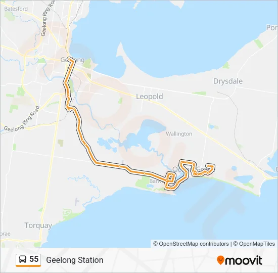 55 Bus Line Map