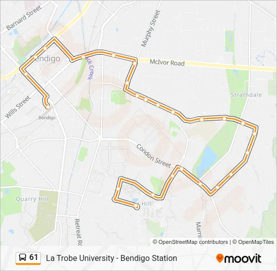 61 Bus Line Map