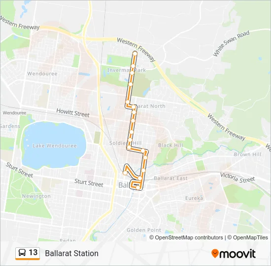 13 Bus Line Map