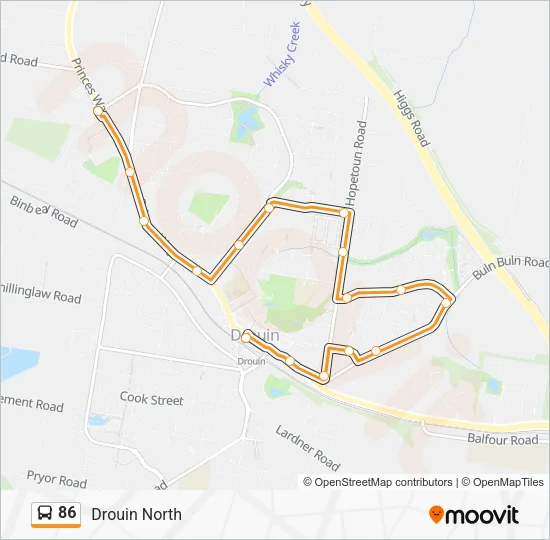 86 Bus Line Map