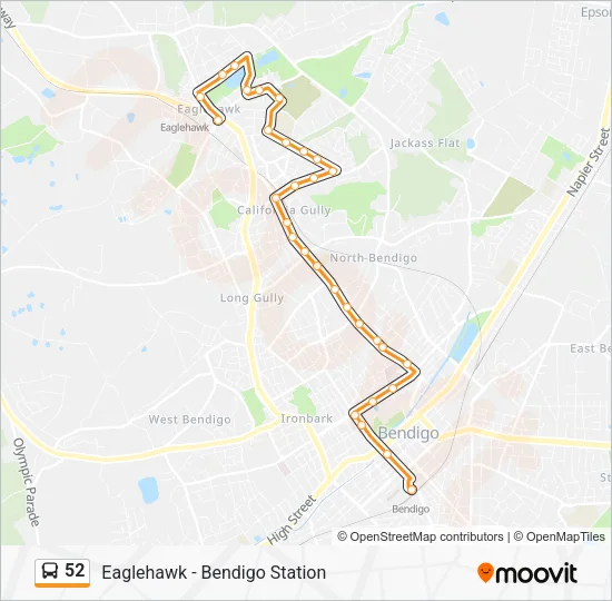 52 Bus Line Map