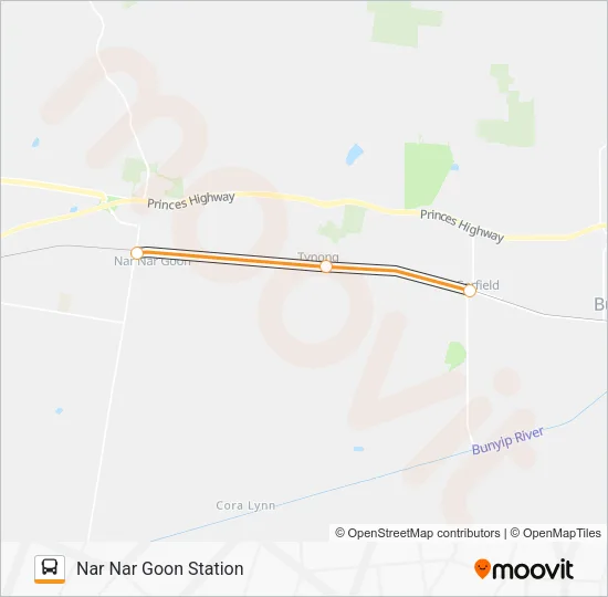 NAR NAR GOON STATION Bus Line Map