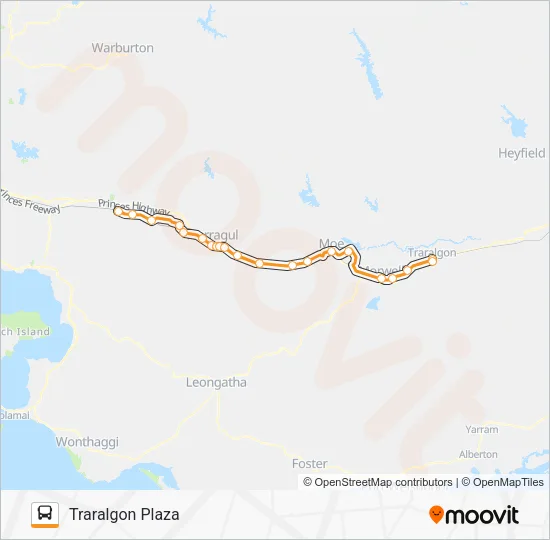 TRARALGON PLAZA Bus Line Map