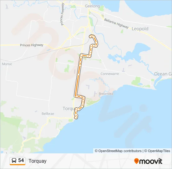 Torquay Bus Routes Map.pdf 54 Route: Schedules, Stops & Maps - Torquay (Updated)