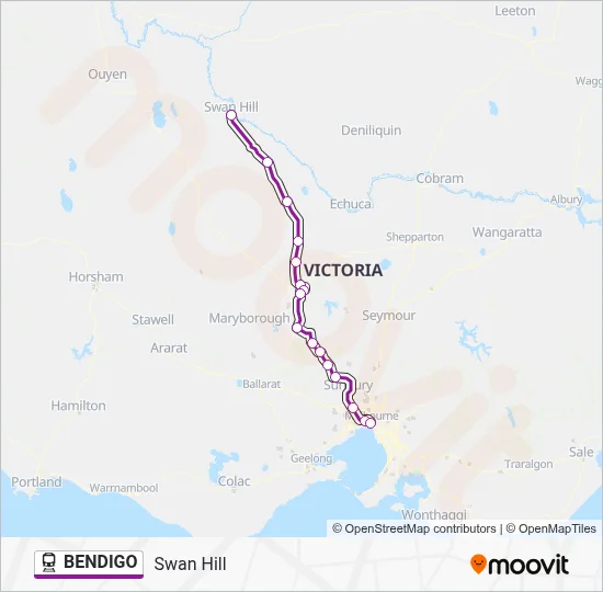 BENDIGO Route: Schedules, Stops & Maps - Swan Hill (Updated)