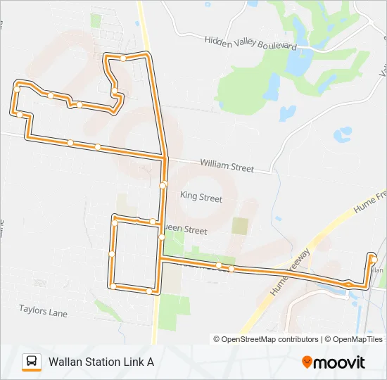 WALLAN LINK A Bus Line Map