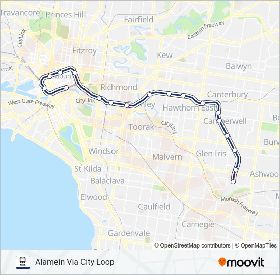 ALAMEIN Train Line Map