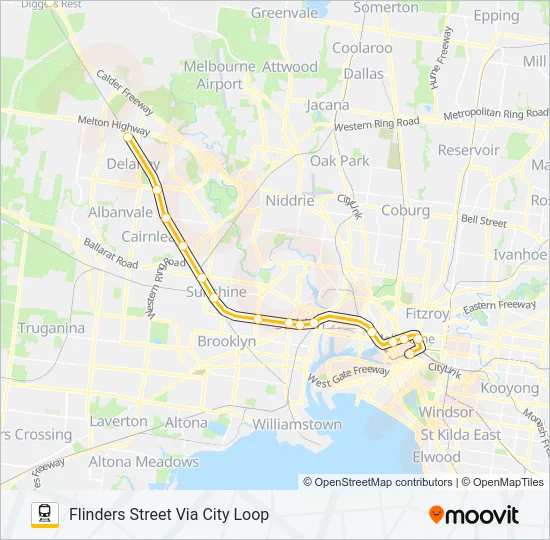 SUNBURY Train Line Map