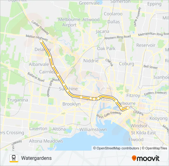 SUNBURY Train Line Map