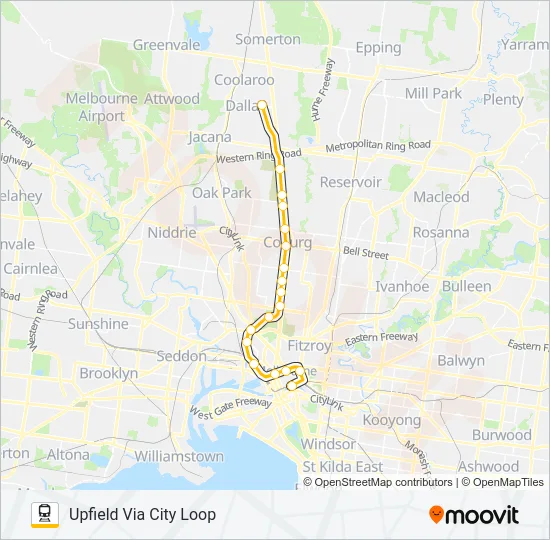 UPFIELD Train Line Map