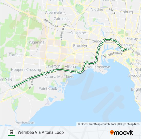 werribee-route-schedules-stops-maps-werribee-via-altona-loop